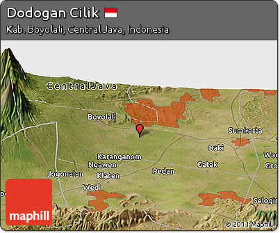 Satellite Panoramic Map of Dodogan Cilik