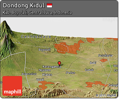 Satellite Panoramic Map of Dondong Kidul