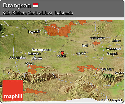 Satellite Panoramic Map of Drangsan