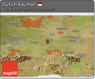 Satellite Panoramic Map of Dukuh Kauman
