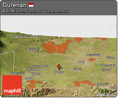 Satellite Panoramic Map of Durenan