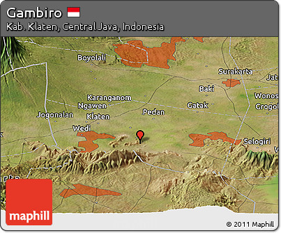 Satellite Panoramic Map of Gambiro