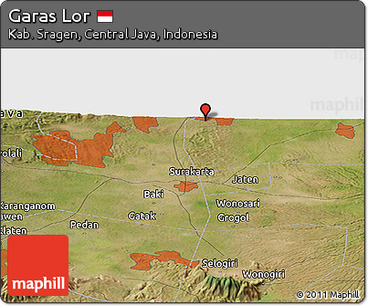 Satellite Panoramic Map of Garas Lor