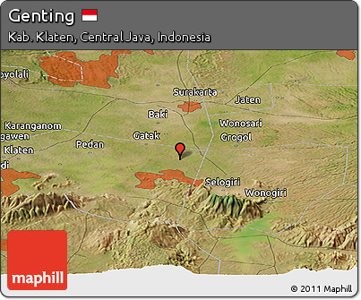 Satellite Panoramic Map of Genting