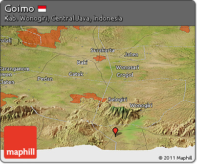 Satellite Panoramic Map of Goimo