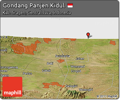 Satellite Panoramic Map of Gondang Panjen Kidul