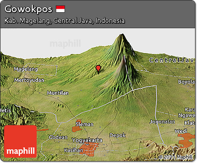 Satellite Panoramic Map of Gowokpos
