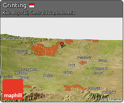 Satellite Panoramic Map of Grinting
