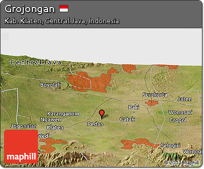 Satellite Panoramic Map of Grojongan