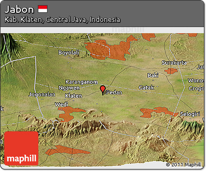Satellite Panoramic Map of Jabon
