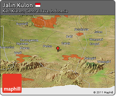 Satellite Panoramic Map of Jalin Kulon