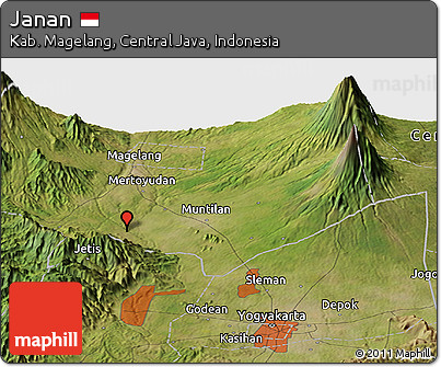 Satellite Panoramic Map of Janan