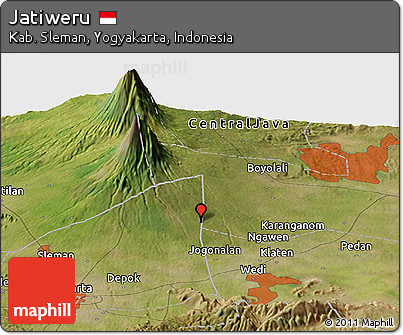 Satellite Panoramic Map of Jatiweru