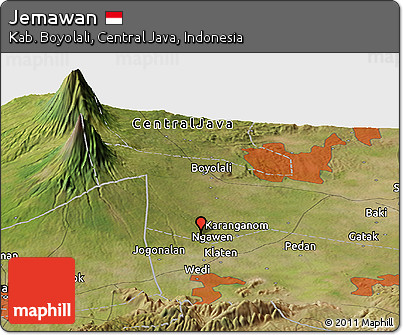 Satellite Panoramic Map of Jemawan