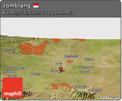 Satellite Panoramic Map of Jomblang