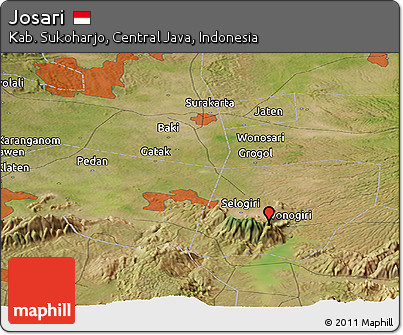 Satellite Panoramic Map of Josari