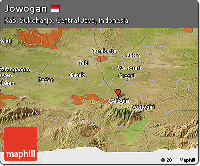 Satellite Panoramic Map of Jowogan