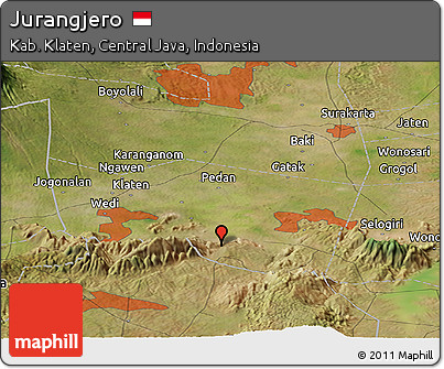 Satellite Panoramic Map of Jurangjero