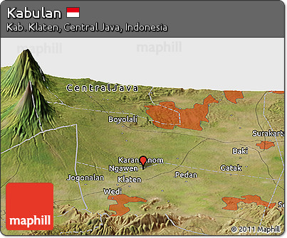Satellite Panoramic Map of Kabulan