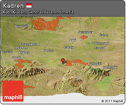Satellite Panoramic Map of Kadren
