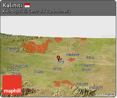 Satellite Panoramic Map of Kaliniti