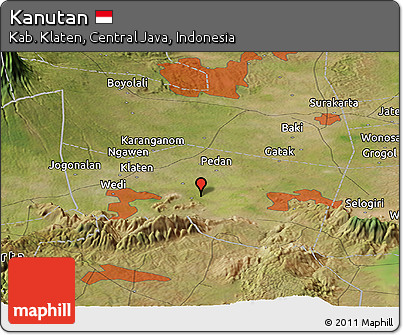 Satellite Panoramic Map of Kanutan