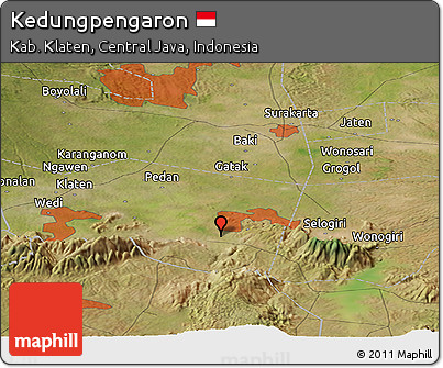 Satellite Panoramic Map of Kedungpengaron