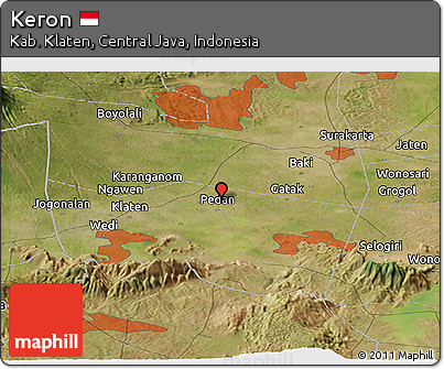 Satellite Panoramic Map of Keron