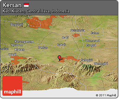 Satellite Panoramic Map of Kersan