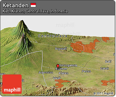 Satellite Panoramic Map of Ketanden