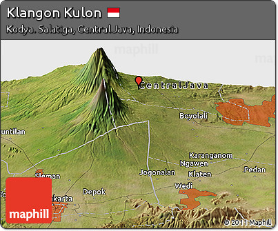 Satellite Panoramic Map of Klangon Kulon
