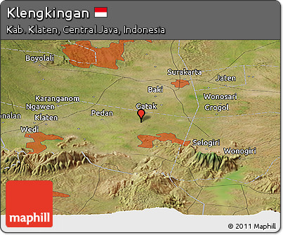 Satellite Panoramic Map of Klengkingan