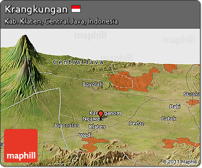 Satellite Panoramic Map of Krangkungan