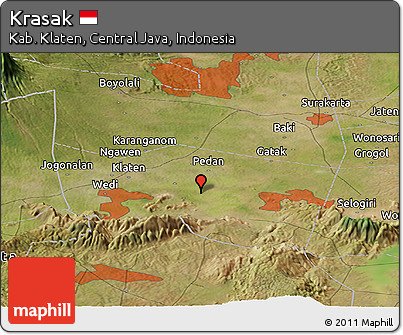 Satellite Panoramic Map of Krasak