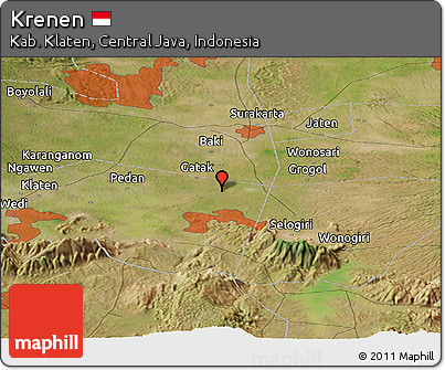 Satellite Panoramic Map of Krenen