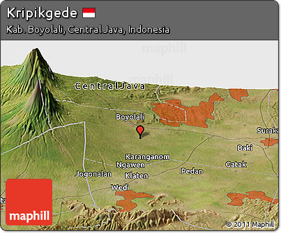 Satellite Panoramic Map of Kripikgede