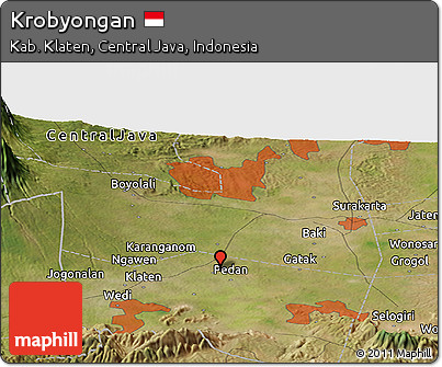Satellite Panoramic Map of Krobyongan