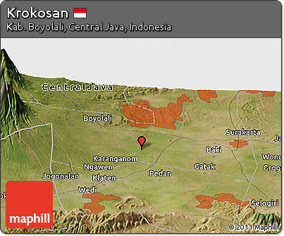 Satellite Panoramic Map of Krokosan