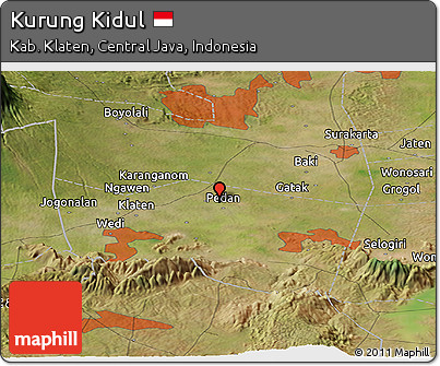 Satellite Panoramic Map of Kurung Kidul