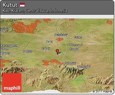 Satellite Panoramic Map of Kutut