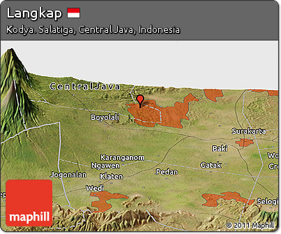 Satellite Panoramic Map of Langkap