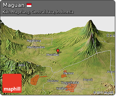 Satellite Panoramic Map of Maguan