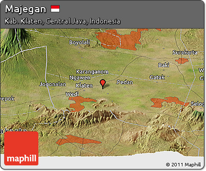 Satellite Panoramic Map of Majegan