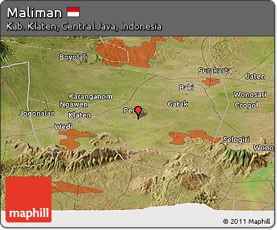Satellite Panoramic Map of Maliman