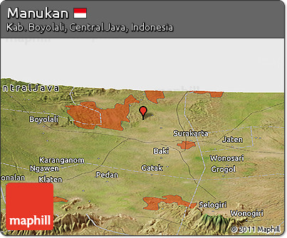 Satellite Panoramic Map of Manukan