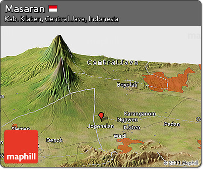 Satellite Panoramic Map of Masaran