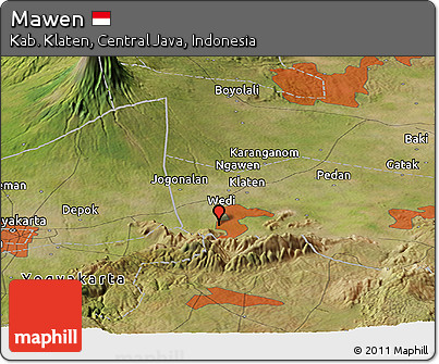 Satellite Panoramic Map of Mawen