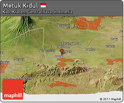 Satellite Panoramic Map of Metuk Kidul