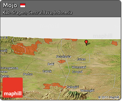 Satellite Panoramic Map of Mojo