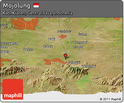 Satellite Panoramic Map of Mojolung